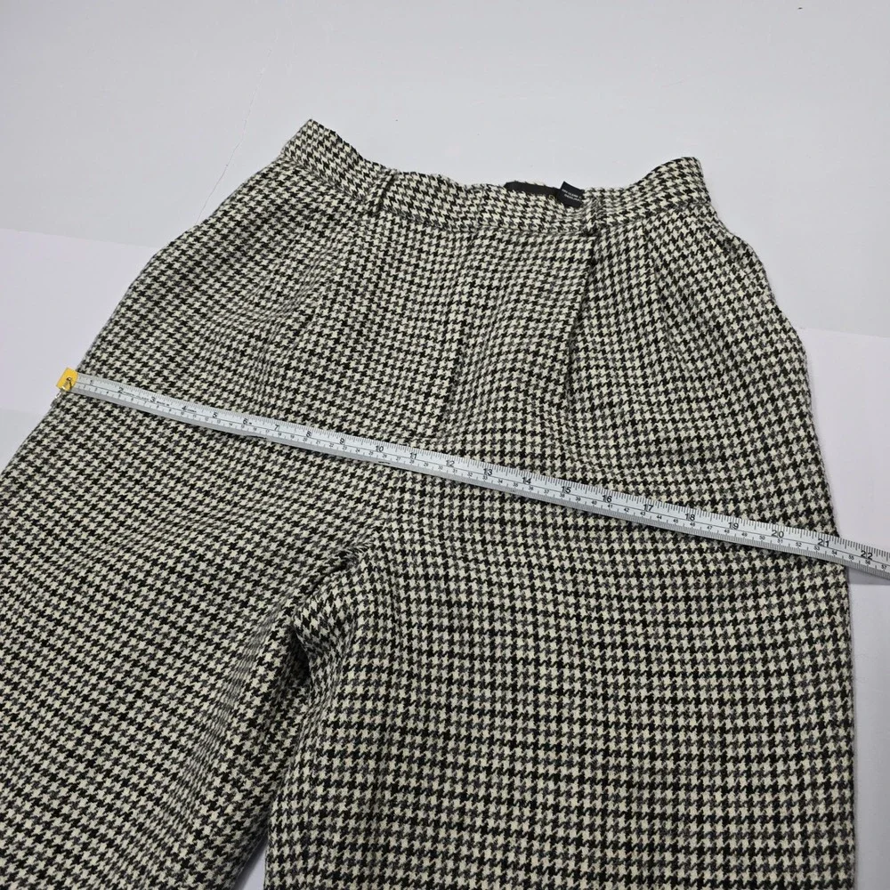Classiques Entier Vintage Wool Houndstooth Trousers Pants Black White Size‎ 8